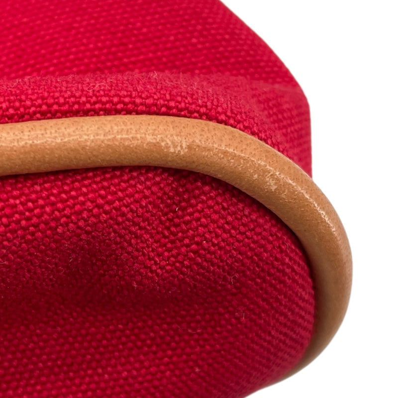 エルメス HERMES ボリードポーチ20 レッド トワル レディース ポーチ