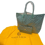 ゴヤール GOYARD サンルイPM グリーン コーティングキャンバス レディース トートバッグ