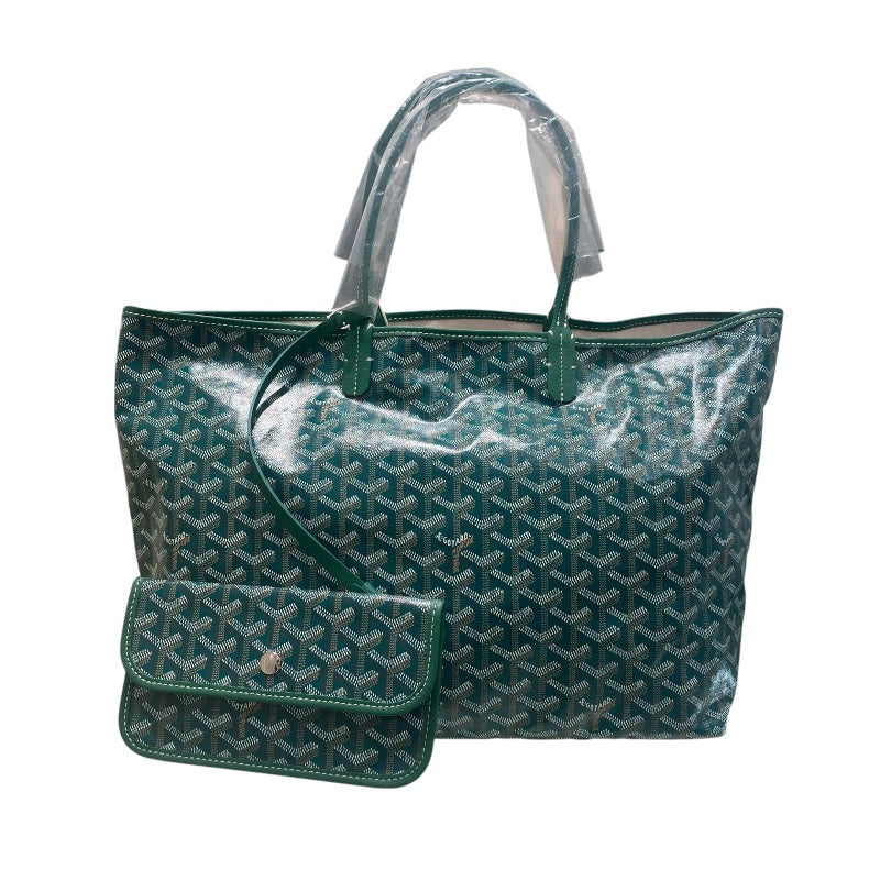 ゴヤール GOYARD サンルイPM グリーン コーティングキャンバス レディース トートバッグ