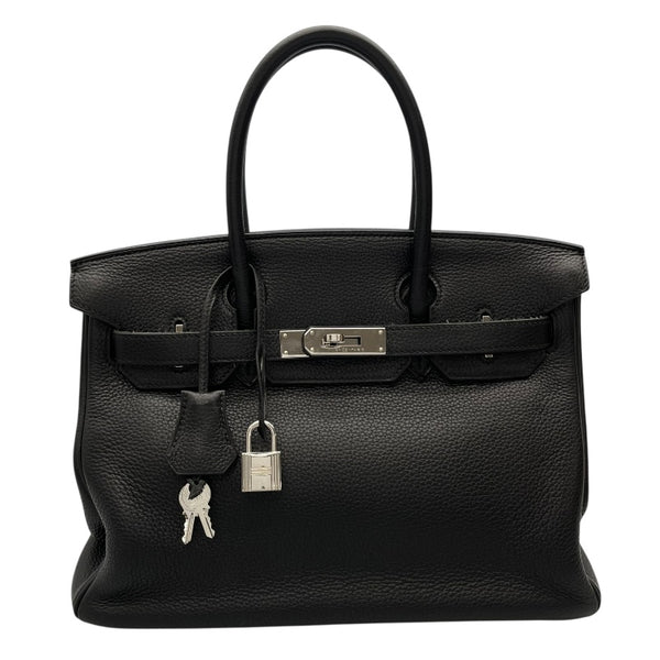 エルメス HERMES バーキン30 □M刻 ブラック　シルバー金具 トゴ レディース ハンドバッグ