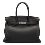 エルメス HERMES バーキン30 □M刻 ブラック　シルバー金具 トゴ レディース ハンドバッグ