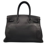 エルメス HERMES バーキン30 □M刻 ブラック　シルバー金具 トゴ レディース ハンドバッグ
