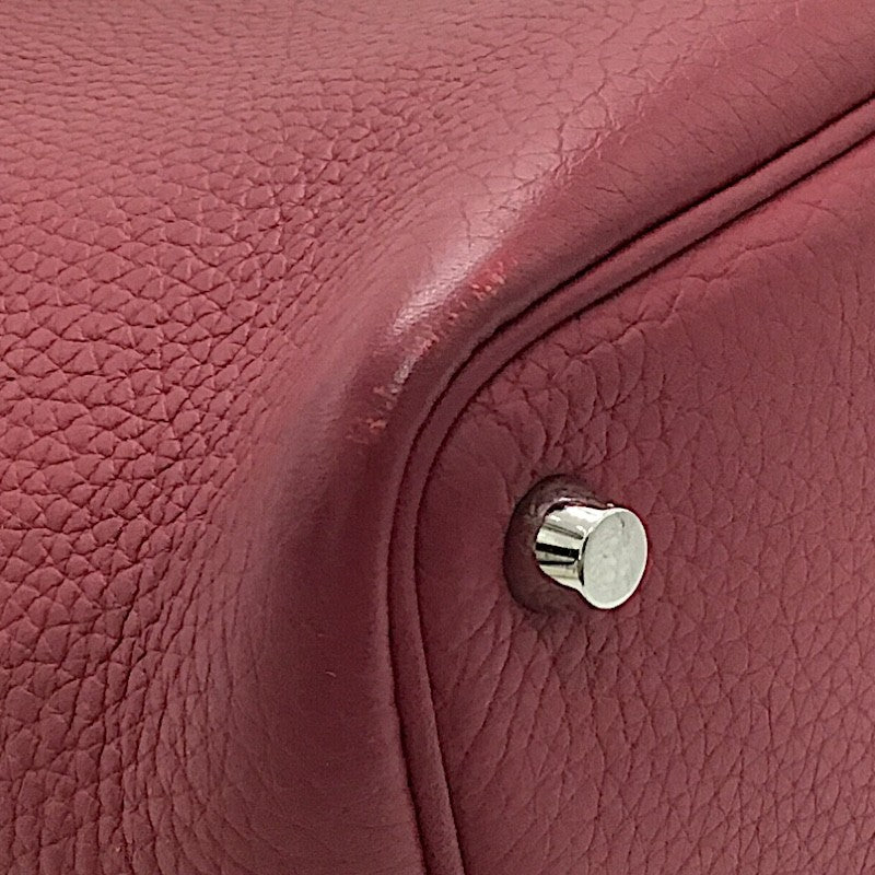 エルメス HERMES ピコタンロックPM T刻 ルビー トリヨン レディース ハンドバッグ