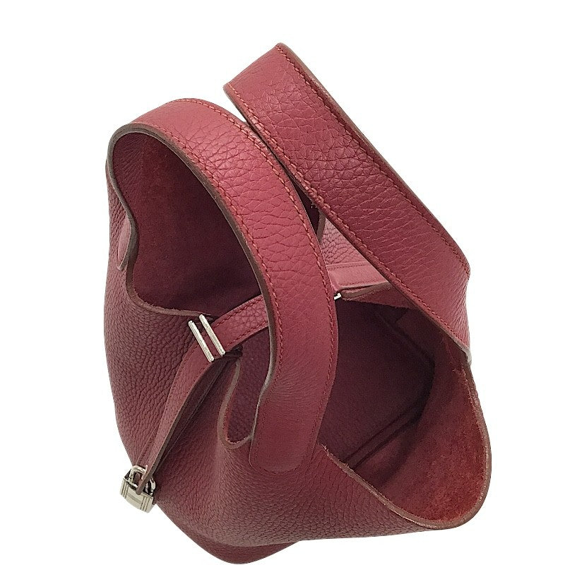 エルメス HERMES ピコタンロックPM T刻 ルビー トリヨン レディース ハンドバッグ