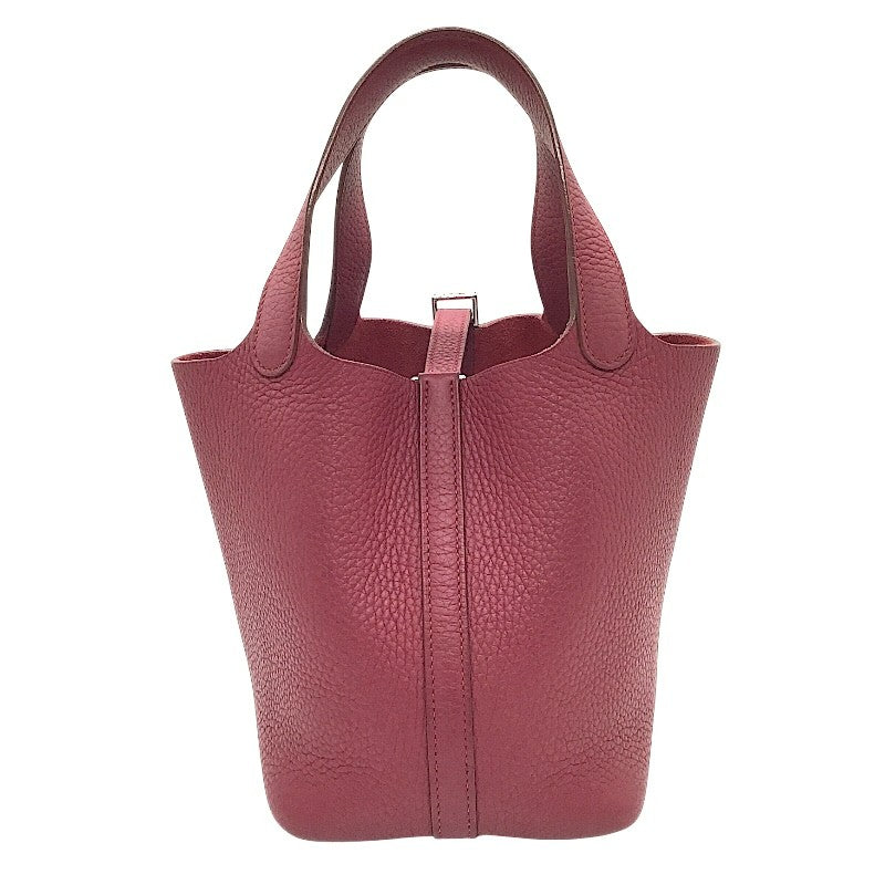 エルメス HERMES ピコタンロックPM T刻 ルビー トリヨン レディース ハンドバッグ