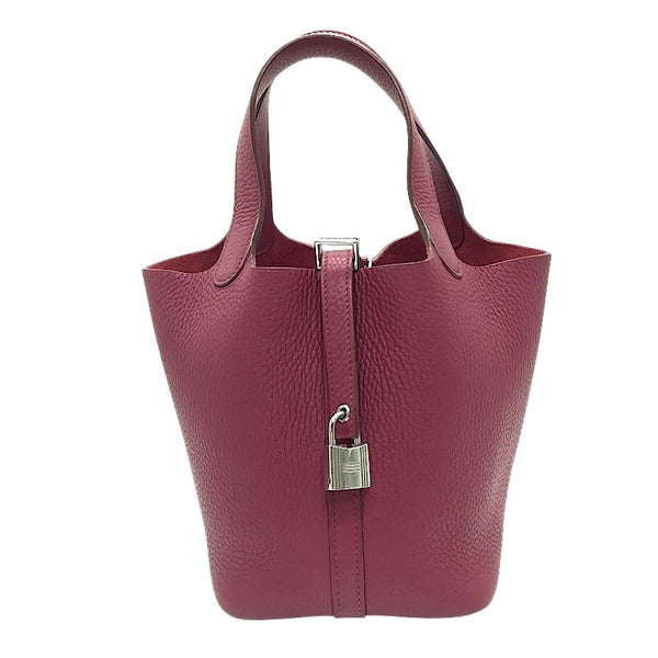エルメス HERMES ピコタンロックPM T刻 ルビー トリヨン レディース ハンドバッグ