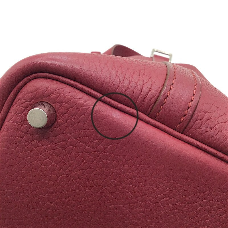 エルメス HERMES ピコタンロックPM T刻 ルビー トリヨン レディース ハンドバッグ