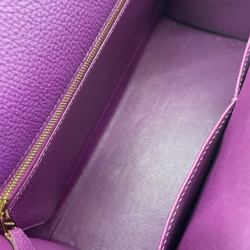 エルメス HERMES ケリー28 外縫い パーソナルオーダー C刻印 アネモネ/アルジル/GD金具 トゴ レディース ショルダーバッグ
