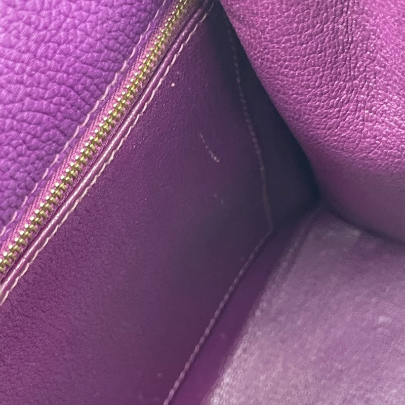 エルメス HERMES ケリー28 外縫い パーソナルオーダー C刻印 アネモネ/アルジル/GD金具 トゴ レディース ショルダーバッグ