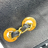 シャネル CHANEL チェーンショルダー シリアル3番台 ブラック×ゴールド金具 キャビアスキン レディース ショルダーバッグ