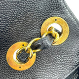シャネル CHANEL チェーンショルダー シリアル3番台 ブラック×ゴールド金具 キャビアスキン レディース ショルダーバッグ