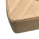 シャネル CHANEL マトラッセ25  A01112 13番台 ベージュ キャビアスキン レディース ショルダーバッグ