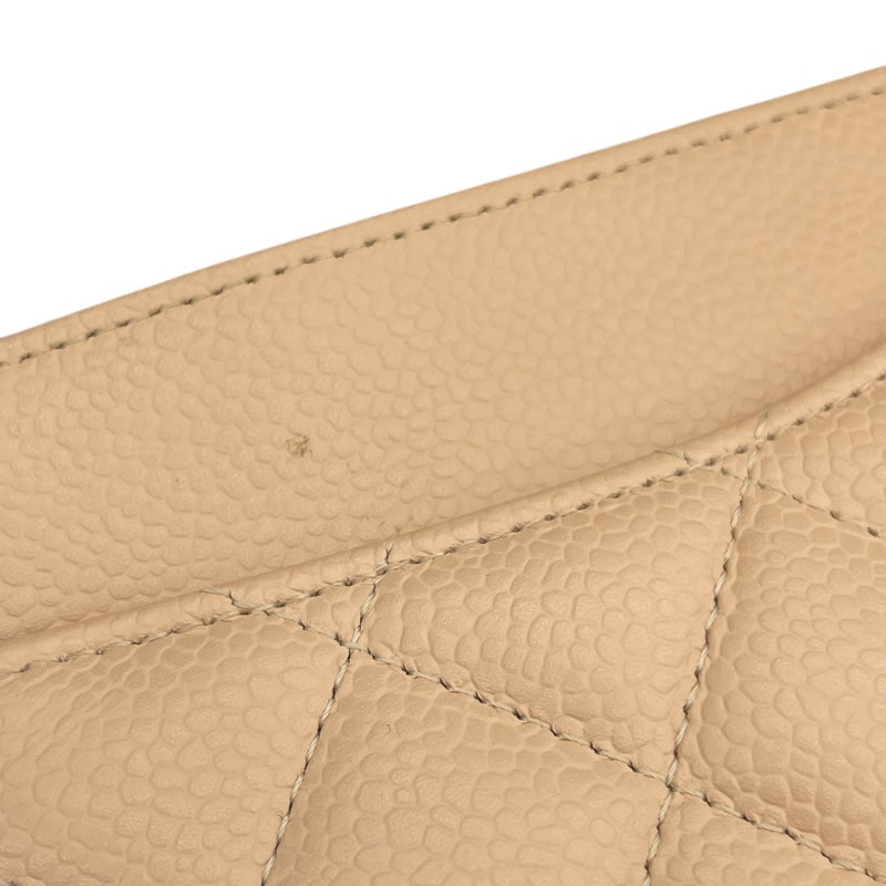 シャネル CHANEL マトラッセ25  A01112 13番台 ベージュ キャビアスキン レディース ショルダーバッグ