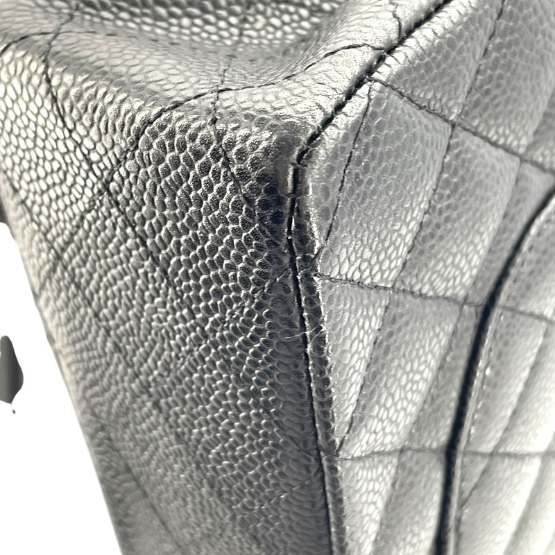 シャネル CHANEL マトラッセ25 A01112　14番台 ブラック×シルバー金具 キャビアスキン レディース ショルダーバッグ