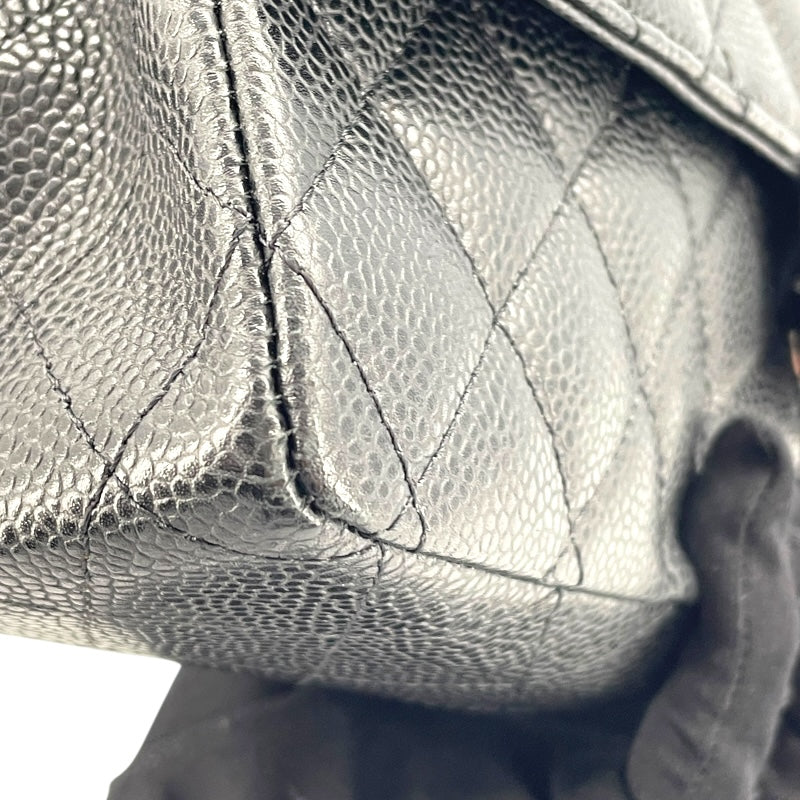 シャネル CHANEL マトラッセ25 A01112　14番台 ブラック×シルバー金具 キャビアスキン レディース ショルダーバッグ