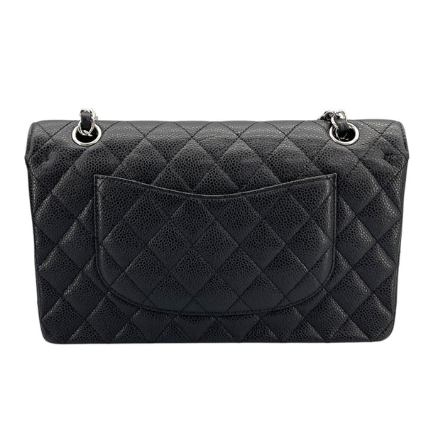 シャネル CHANEL マトラッセ25 A01112　14番台 ブラック×シルバー金具 キャビアスキン レディース ショルダーバッグ