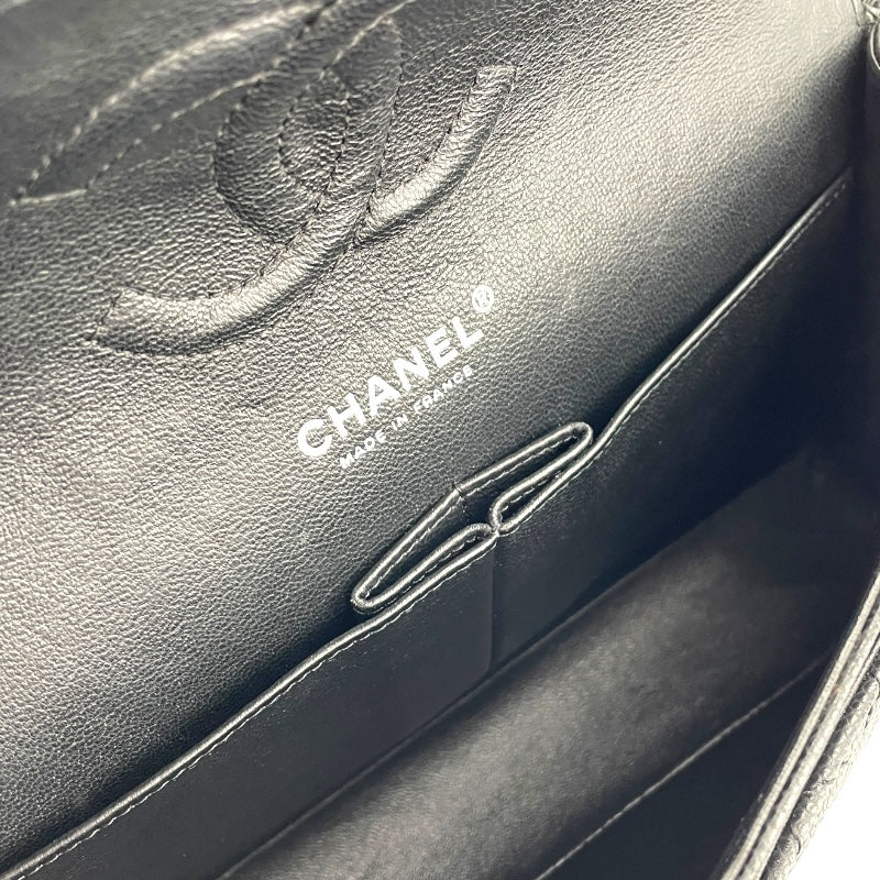 シャネル CHANEL マトラッセ25 A01112　14番台 ブラック×シルバー金具 キャビアスキン レディース ショルダーバッグ