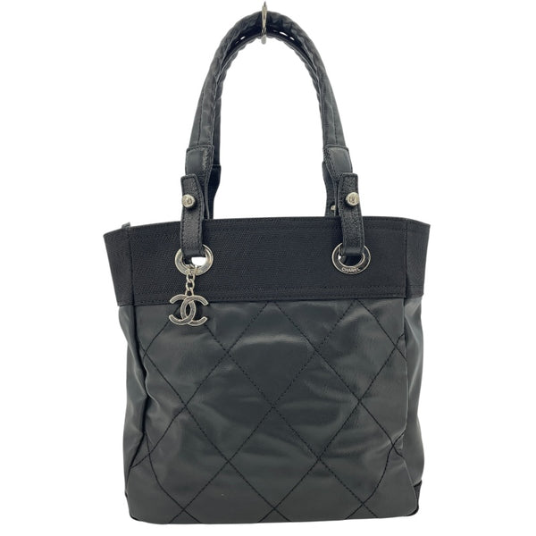 シャネル CHANEL パリビアリッツトートPM 11番台 ブラック SV金具 コーディングキャンバス レディース トートバッグ