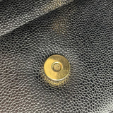 シャネル CHANEL チェーンショルダーバッグ ブラック×GD金具 キャビアスキン レディース ショルダーバッグ