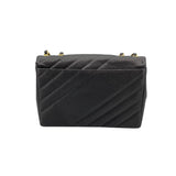 シャネル CHANEL チェーンショルダーバッグ ブラック×GD金具 キャビアスキン レディース ショルダーバッグ