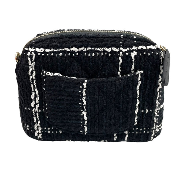 シャネル CHANEL チェーンショルダーバッグ ランダム ブラック/ホワイト ツイード レディース ショルダーバッグ