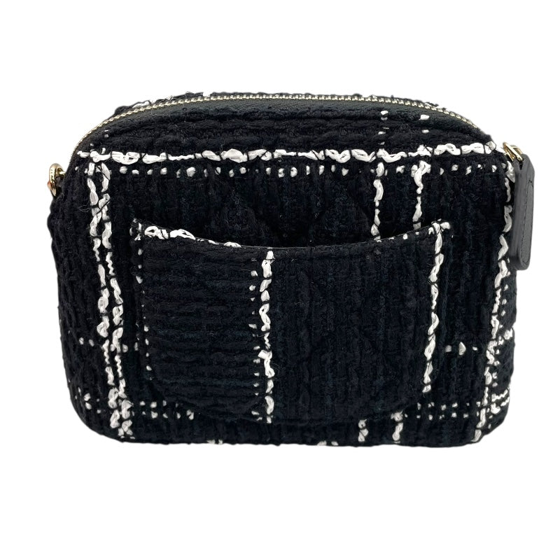 シャネル CHANEL チェーンショルダーバッグ ランダム ブラック/ホワイト ツイード レディース ショルダーバッグ