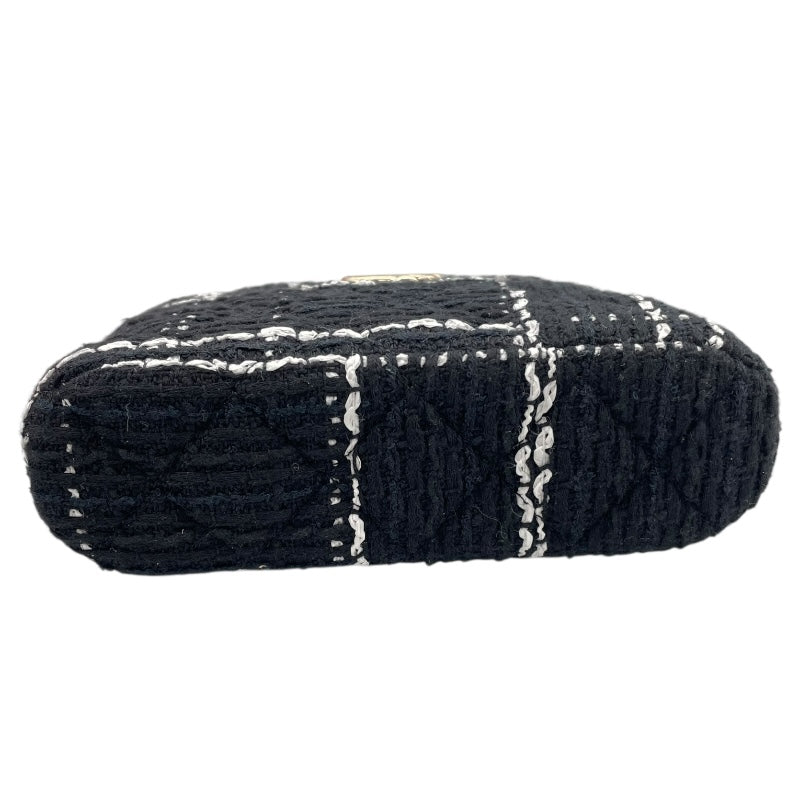 シャネル CHANEL チェーンショルダーバッグ ランダム ブラック/ホワイト ツイード レディース ショルダーバッグ