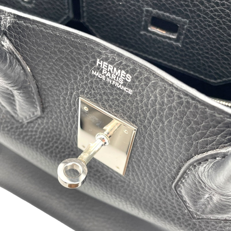 エルメス HERMES バーキン30 □J刻 ブラック シルバー金具 トリヨン レディース ハンドバッグ