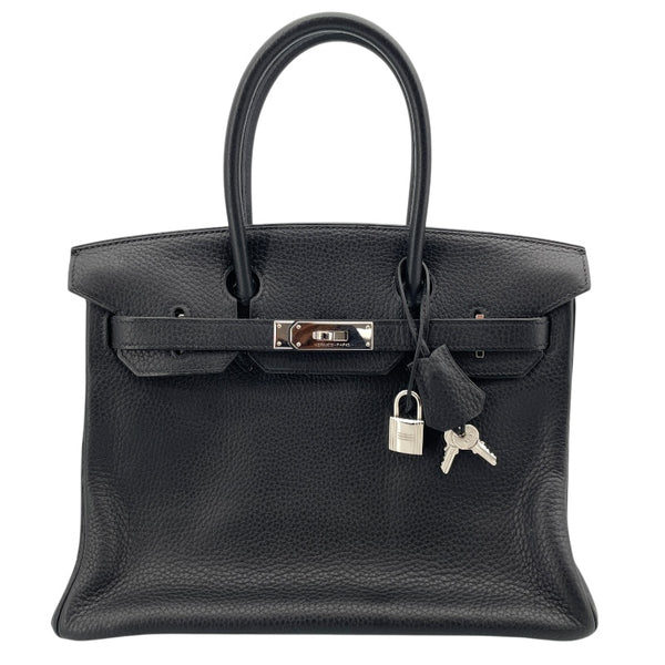 エルメス HERMES バーキン30 □J刻 ブラック シルバー金具 トリヨン レディース ハンドバッグ
