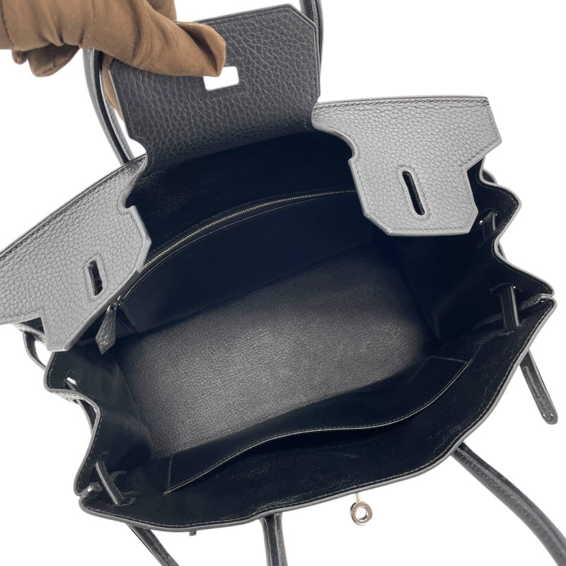 エルメス HERMES バーキン30 □J刻 ブラック シルバー金具 トリヨン レディース ハンドバッグ