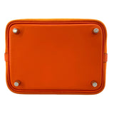 エルメス HERMES ピコタンロックPM カーゴ U刻 オレンジ シルバー金具 トワル・スイフト レディース ハンドバッグ
