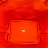 エルメス HERMES ピコタンロックPM カーゴ U刻 オレンジ シルバー金具 トワル・スイフト レディース ハンドバッグ