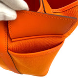 エルメス HERMES ピコタンロックPM カーゴ U刻 オレンジ シルバー金具 トワル・スイフト レディース ハンドバッグ