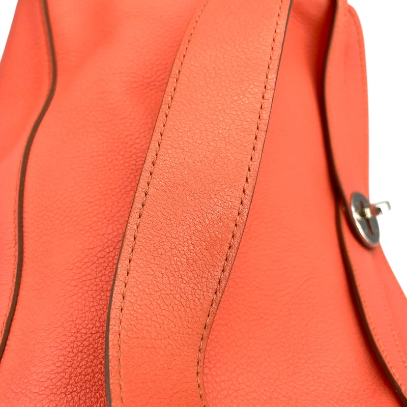 エルメス HERMES リンディ30 □P刻 フラミンゴ×シルバー金具 エバーカラー レディース ハンドバッグ