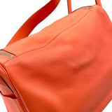 エルメス HERMES リンディ30 □P刻 フラミンゴ×シルバー金具 エバーカラー レディース ハンドバッグ