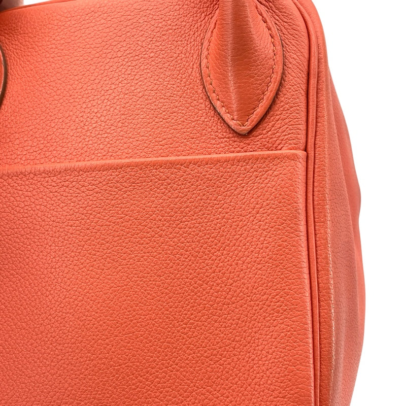 エルメス HERMES リンディ30 □P刻 フラミンゴ×シルバー金具 エバーカラー レディース ハンドバッグ