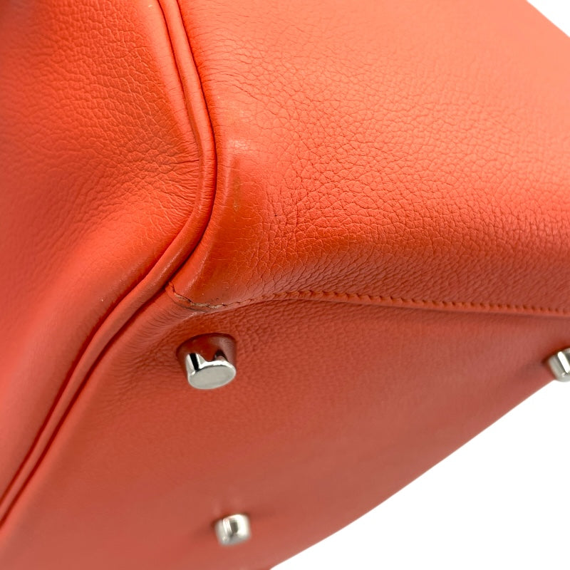 エルメス HERMES リンディ30 □P刻 フラミンゴ×シルバー金具 エバーカラー レディース ハンドバッグ