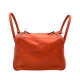 エルメス HERMES リンディ30 □P刻 フラミンゴ×シルバー金具 エバーカラー レディース ハンドバッグ