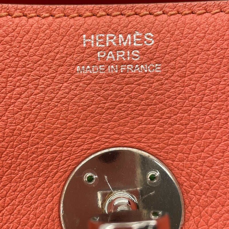 エルメス HERMES リンディ30 □P刻 フラミンゴ×シルバー金具 エバーカラー レディース ハンドバッグ