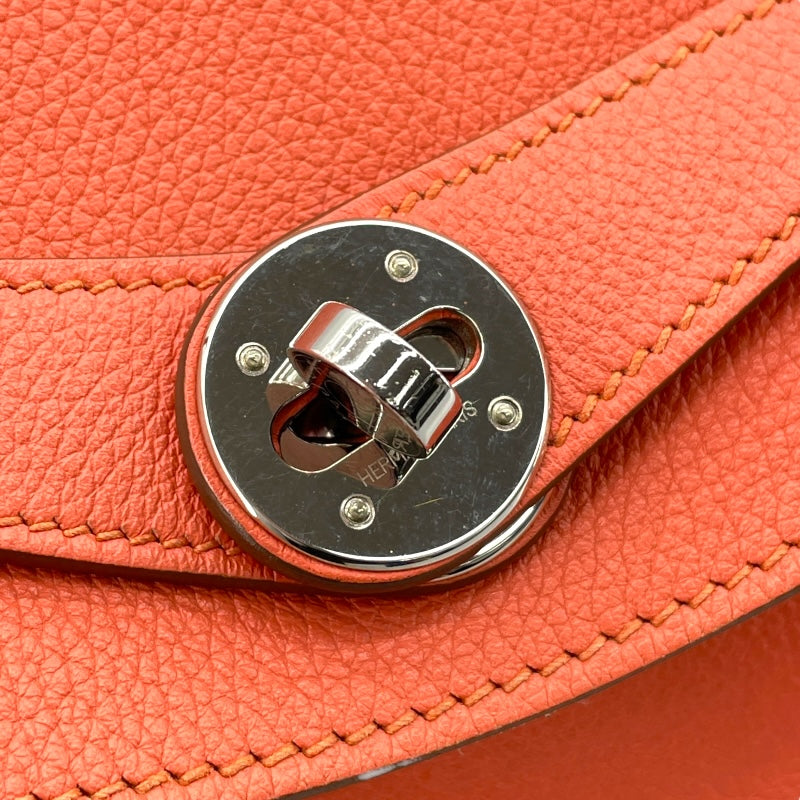 エルメス HERMES リンディ30 □P刻 フラミンゴ×シルバー金具 エバーカラー レディース ハンドバッグ
