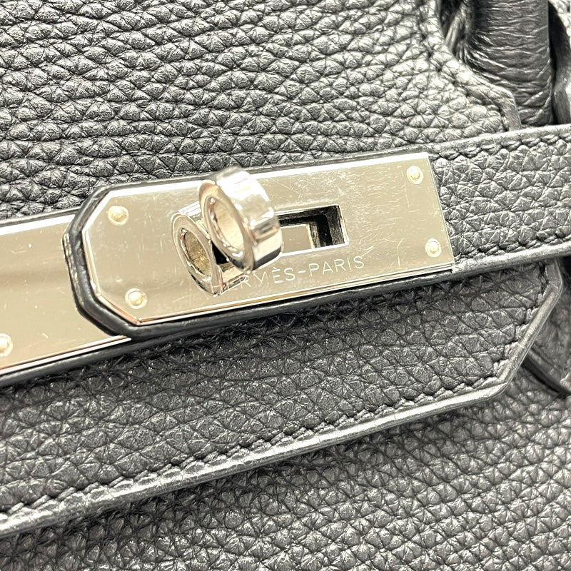 エルメス HERMES バーキン35 □P刻 ブラック×シルバー金具 トゴ レディース ハンドバッグ