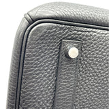エルメス HERMES バーキン35 □P刻 ブラック×シルバー金具 トゴ レディース ハンドバッグ