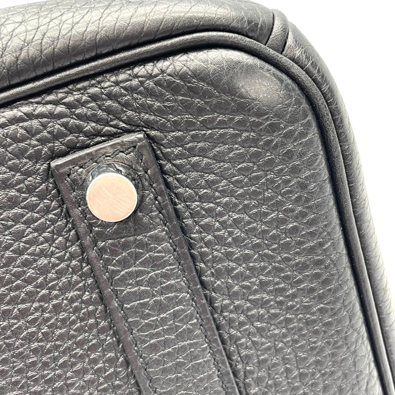 エルメス HERMES バーキン35 □P刻 ブラック×シルバー金具 トゴ レディース ハンドバッグ