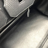 エルメス HERMES バーキン35 □P刻 ブラック×シルバー金具 トゴ レディース ハンドバッグ