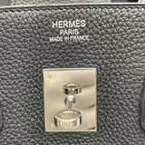 エルメス HERMES バーキン35 □P刻 ブラック×シルバー金具 トゴ レディース ハンドバッグ