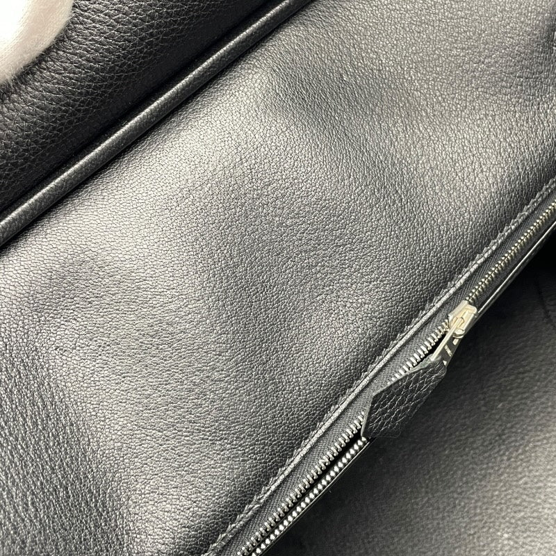 エルメス HERMES バーキン35 □P刻 ブラック×シルバー金具 トゴ レディース ハンドバッグ