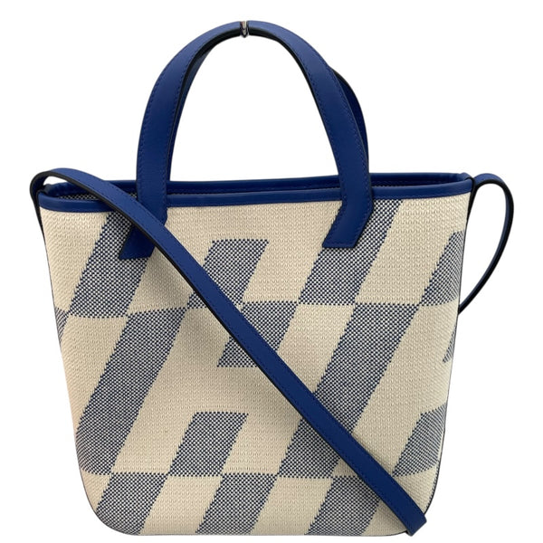 エルメス HERMES アンビエPM U刻印 アイボリー/ブルーフランス SV金具 トワルソーアッシュ レディース ショルダーバッグ