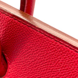 エルメス HERMES バーキン35 □G刻 ルージュヴィフ GD金具 エプソン レディース ハンドバッグ
