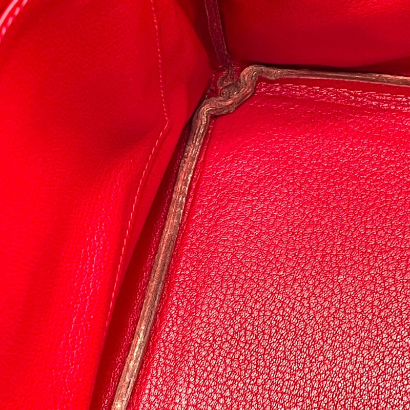 エルメス HERMES バーキン35 □G刻 ルージュヴィフ GD金具 エプソン レディース ハンドバッグ