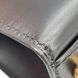 エルメス HERMES ケリー28 外縫い □F刻 ブラック/GD金具 ボックスカーフ レディース ショルダーバッグ